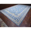 Oushak And Peshawar Wool Hand Knotted Rug Blue Blue 12.11X20.7 -O089475