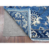 Oushak And Peshawar Wool Hand Knotted Rug Blue Blue 2.10X8.3 -O088882