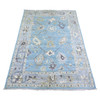 Oushak And Peshawar Wool Hand Knotted Rug Blue Blue 3.10X5.7 -O073753