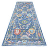 Oushak And Peshawar Wool Hand Knotted Rug Blue Blue 4.1X10.7 -O089291