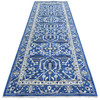 Oushak And Peshawar Wool Hand Knotted Rug Blue Blue 4.3X11.9 -O072385