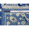 Oushak And Peshawar Wool Hand Knotted Rug Blue Blue 4.3X11.9 -O072385