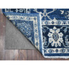 Oushak And Peshawar Wool Hand Knotted Rug Blue Blue 5.11X8.10 -O089176