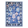 Oushak And Peshawar Wool Hand Knotted Rug Blue Blue 6.2X8.10 -O073802