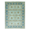 Oushak And Peshawar Wool Hand Knotted Rug Blue Blue 9.0X12.3 -O079691
