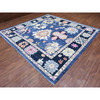 Oushak And Peshawar Wool Hand Knotted Rug Blue Blue 9.6X10.3 -O072988