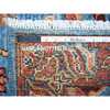 Oushak And Peshawar Wool Hand Knotted Rug Blue Brown 3.7X21.8 -O088253