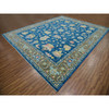 Oushak And Peshawar Wool Hand Knotted Rug Blue Brownish Gray 12.1X14.10 -O079913