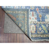 Oushak And Peshawar Wool Hand Knotted Rug Blue Denim Blue 2.8X16.4 -O071764