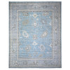 Oushak And Peshawar Wool Hand Knotted Rug Blue Gray 12.1X14.10 -O073457