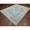 Oushak And Peshawar Wool Hand Knotted Rug Blue Gray 8.2X9.9 -O072041
