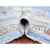 Oushak And Peshawar Wool Hand Knotted Rug Blue Gray 9.10X9.7 -O073520