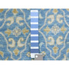 Oushak And Peshawar Wool Hand Knotted Rug Blue Ivory 2.7X7.7 -O072538