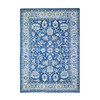 Oushak And Peshawar Wool Hand Knotted Rug Blue Ivory 6.1X8.6 -O073404