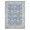 Oushak And Peshawar Wool Hand Knotted Rug Blue Ivory 9.8X13.5 -O068324
