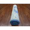 Oushak And Peshawar Wool Hand Knotted Rug Blue Light Blue 2.9X12.0 -O073650