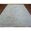 Oushak And Peshawar Wool Hand Knotted Rug Blue Light Blue 9.2X12.0 -O072362