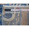 Oushak And Peshawar Wool Hand Knotted Rug Blue No Border 2.6X9.9 -O089067