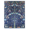 Oushak And Peshawar Wool Hand Knotted Rug Blue No Border 9.0X12.0 -O079935
