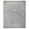 Oushak And Peshawar Wool Hand Knotted Rug Green Gray 12.2X14.5 -O088775