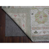 Oushak And Peshawar Wool Hand Knotted Rug Green Gray 12.2X14.5 -O088775