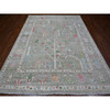 Oushak And Peshawar Wool Hand Knotted Rug Green Green 7.8X9.10 -O089155