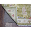 Oushak And Peshawar Wool Hand Knotted Rug Green Green 9.3X11.10 -O073195