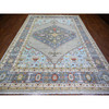 Oushak And Peshawar Wool Hand Knotted Rug Grey Blue 8.8X11.7 -O073406