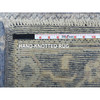 Oushak And Peshawar Wool Hand Knotted Rug Grey Charcoal Gray 2.7X11.5 -O068980