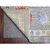 Oushak And Peshawar Wool Hand Knotted Rug Grey Gray 12.0X15.8 -O074199