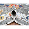 Oushak And Peshawar Wool Hand Knotted Rug Grey Gray 12.1X15.11 -O088702
