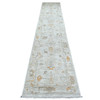 Oushak And Peshawar Wool Hand Knotted Rug Grey Gray 2.5X13.9 -O069850