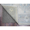 Oushak And Peshawar Wool Hand Knotted Rug Grey Gray 2.8X11.7 -O074004