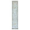 Oushak And Peshawar Wool Hand Knotted Rug Grey Gray 2.8X16.1 -O056477