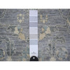 Oushak And Peshawar Wool Hand Knotted Rug Grey Gray 3.10X11.9 -O073955