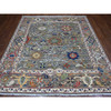 Oushak And Peshawar Wool Hand Knotted Rug Grey Gray 7.10X7.11 -O089426