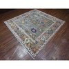 Oushak And Peshawar Wool Hand Knotted Rug Grey Gray 7.10X7.11 -O089426