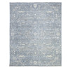 Oushak And Peshawar Wool Hand Knotted Rug Grey Gray 8.0X9.9 -O072588