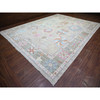 Oushak And Peshawar Wool Hand Knotted Rug Grey Green 11.10X15.5 -O073147