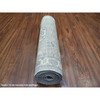 Oushak And Peshawar Wool Hand Knotted Rug Grey Ivory 2.8X9.10 -O071954