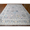 Oushak And Peshawar Wool Hand Knotted Rug Grey Light Gray 12.0X17.10 -O084383