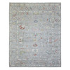 Oushak And Peshawar Wool Hand Knotted Rug Grey Light Gray 8.1X10.1 -O072349