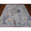 Oushak And Peshawar Wool Hand Knotted Rug Grey No Border 8.0X8.2 -O088769