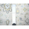 Oushak And Peshawar Wool Hand Knotted Rug Grey Stone White 3.11X5.9 -O074784