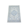 Oushak And Peshawar Wool Hand Knotted Rug Ivory Blue 1.10X3.0 -O088424