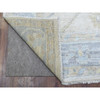 Oushak And Peshawar Wool Hand Knotted Rug Ivory Blue 5.10X8.9 -O068363