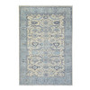 Oushak And Peshawar Wool Hand Knotted Rug Ivory Blue 6.1X9.0 -O072536