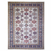 Oushak And Peshawar Wool Hand Knotted Rug Ivory Blue 9.2X11.10 -O074551