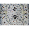 Oushak And Peshawar Wool Hand Knotted Rug Ivory Blueish Gray 2.5X5.10 -O010085