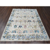 Oushak And Peshawar Wool Hand Knotted Rug Ivory Cerulean 7.10X9.10 -O084293